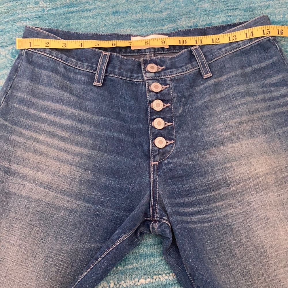 🎈🎈Nili Lotan Wide leg exposed Button Fly Jeans Mid - Picture 10 of 13